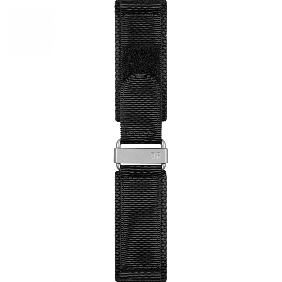 Bell & Ross Black Canvas Steel Strap XL For BR-02