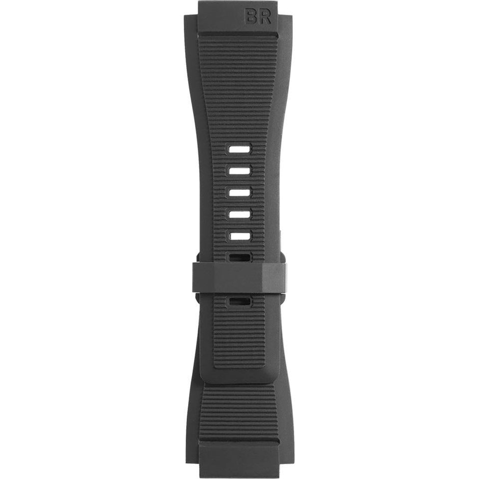 Bell & Ross Black Grooved Rubber Strap for BR 01/03 BR-X1
