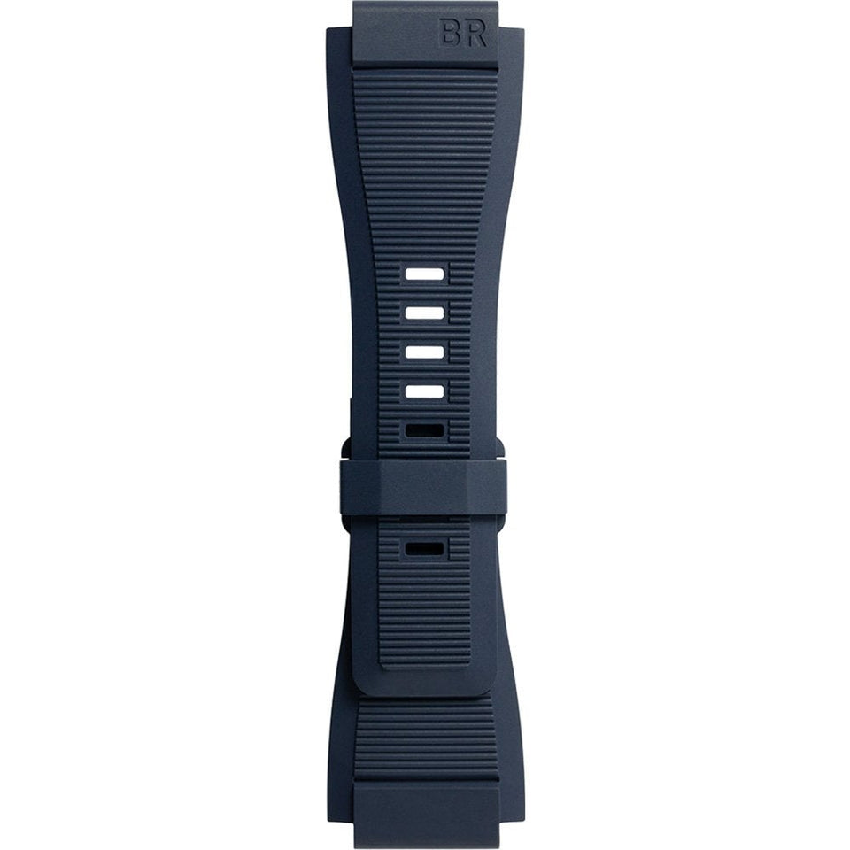 Bell & Ross Blue Grooved Rubber Strap for BR 01/03 BR-X1
