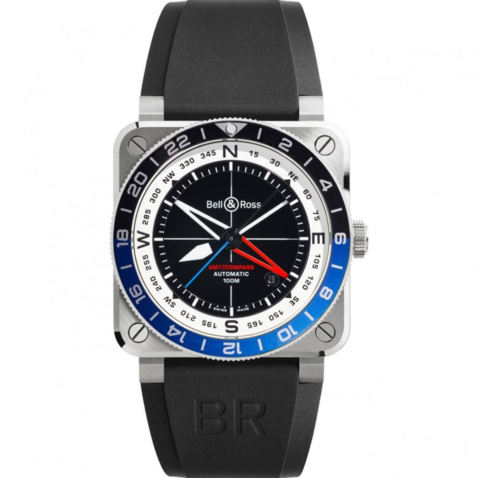 Bell & Ross BR 03 COMPASS GMT Rubber Strap Watch (XXX/500)