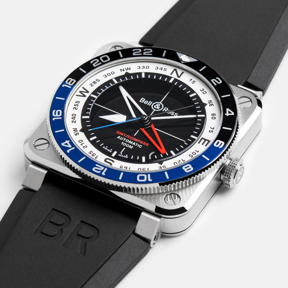 Bell & Ross BR 03 COMPASS GMT Rubber Strap Watch (XXX/500)