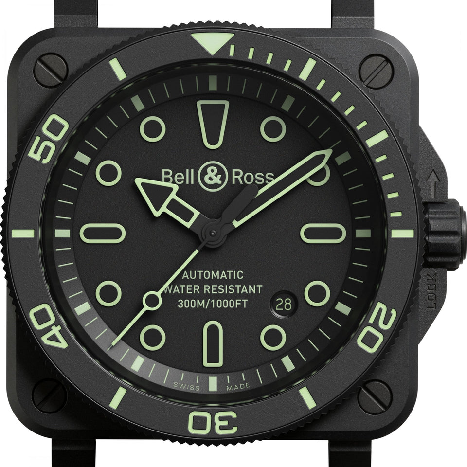 Bell & Ross BR 03 DIVER LUM OUTLINE Ceramic Watch Limited Edition (XXX/500)