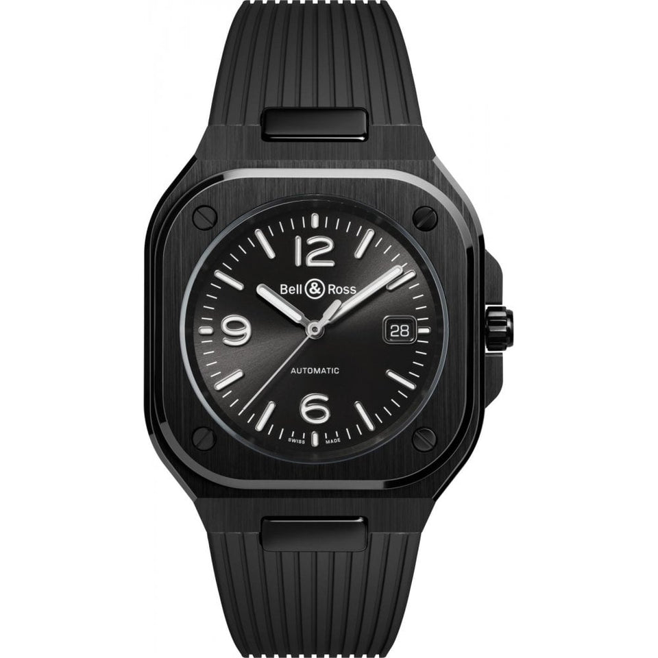 Bell & Ross BR 05 Men's 41mm Black Ceramic Rubber Watch