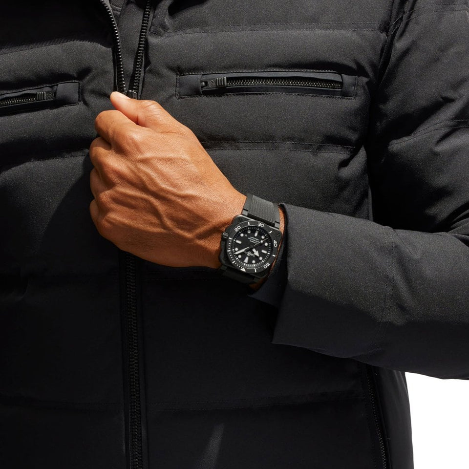 Bell & Ross Men's NEW BR 03 DIVER BLACK MATTE CERAMIC 42mm Watch