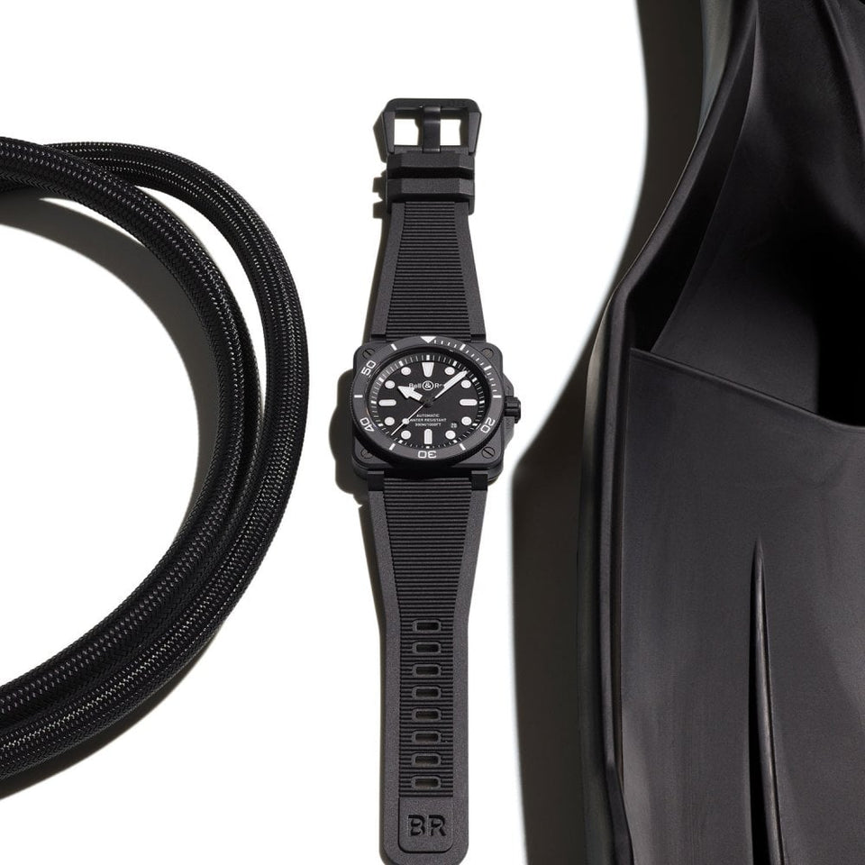 Bell & Ross Men's NEW BR 03 DIVER BLACK MATTE CERAMIC 42mm Watch