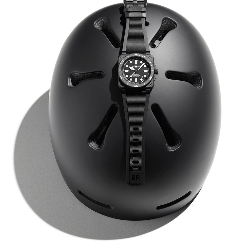 Bell & Ross Men's NEW BR 03 DIVER BLACK MATTE CERAMIC 42mm Watch