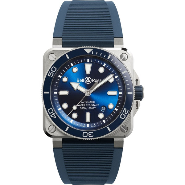 Bell & Ross Men's NEW BR 03 DIVER BLUE STEEL 42mm Watch