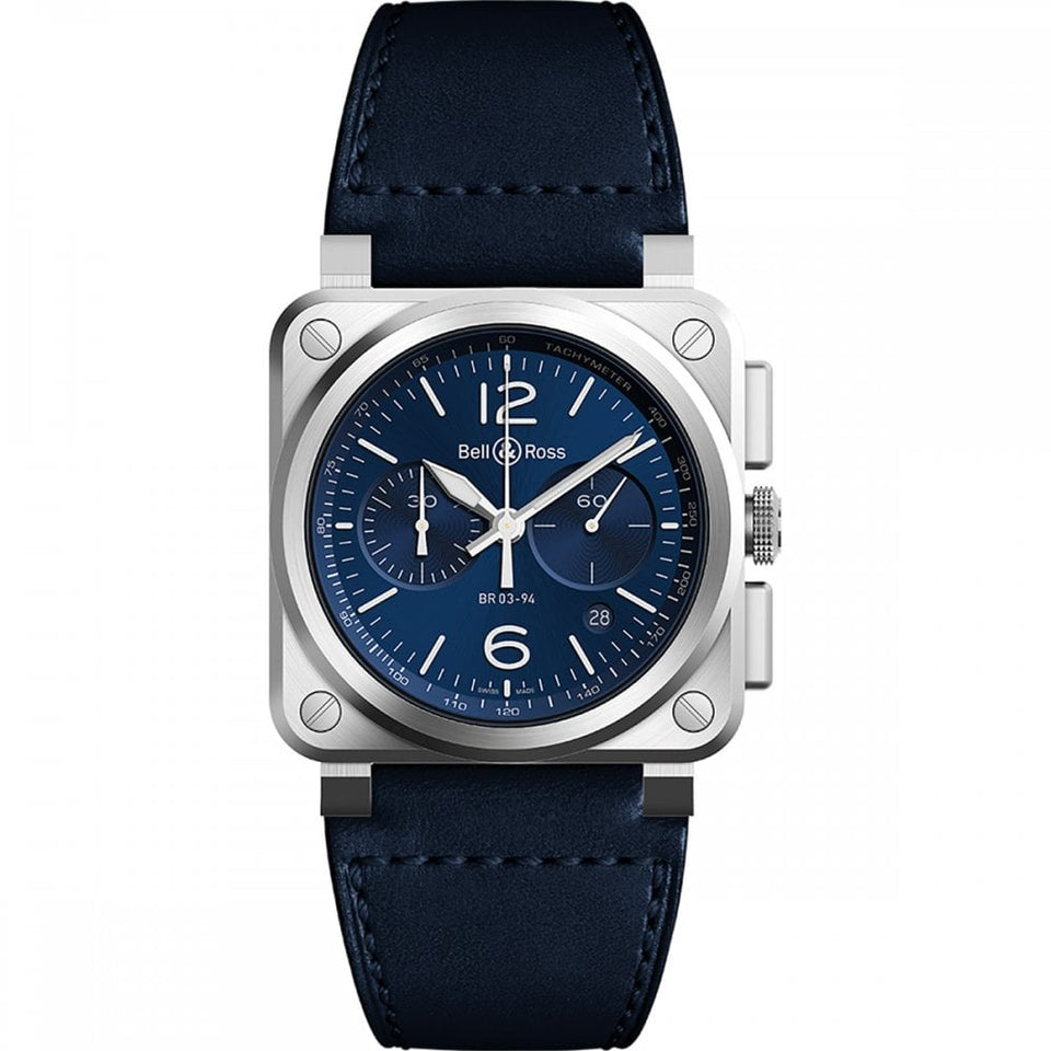 Bell & Ross Men's BR 03-94 BLUE STEEL CHRONOGRAPH Automatic Watch