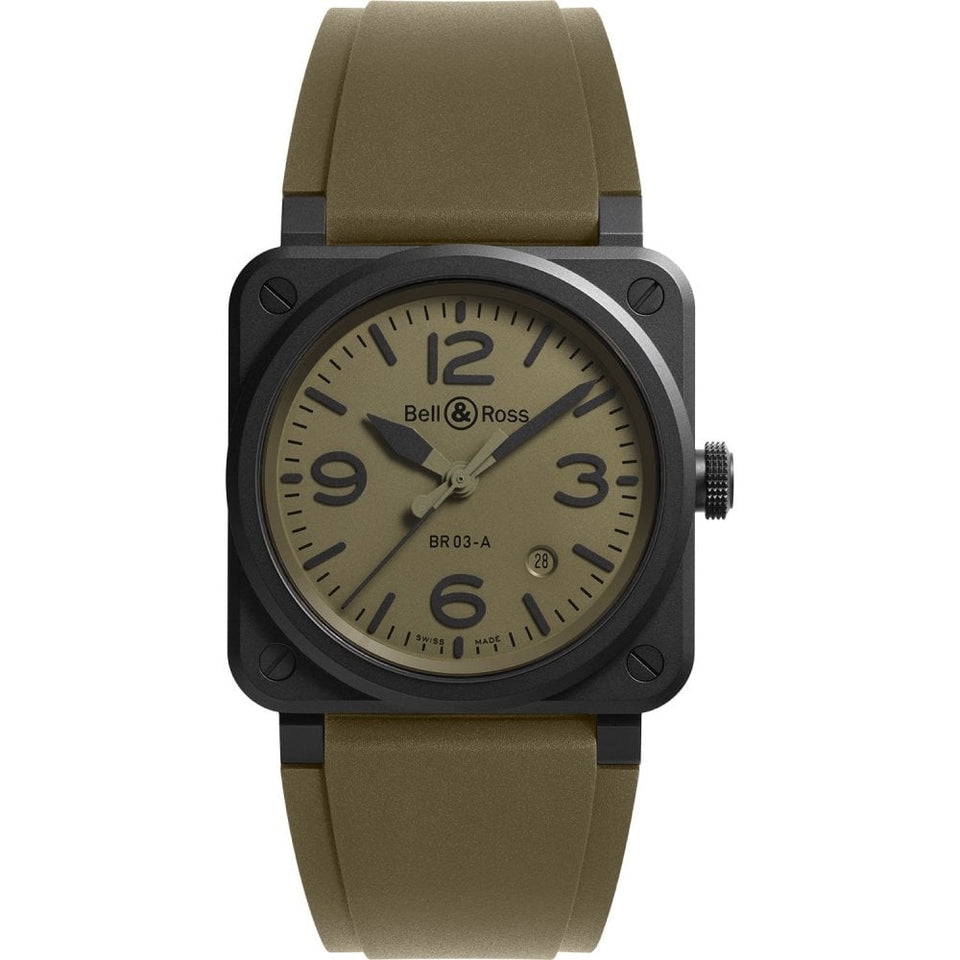 Bell & Ross Men's BR 03 Ceramic MILITARY Automatic Watch