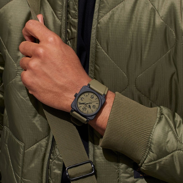 Bell & Ross Men's BR 03 Ceramic MILITARY Automatic Watch