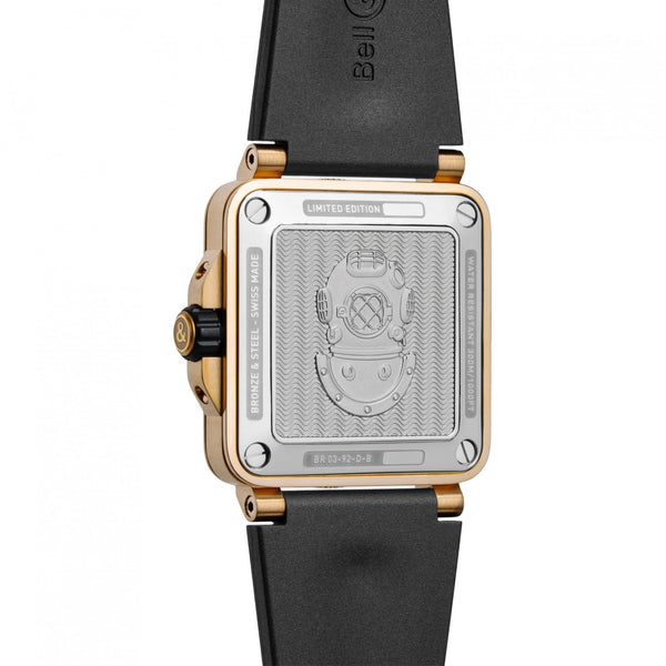 Bell & Ross Men's BR-03 Diver BLACK BRONZE Rubber Strap Watch (XXX/999)