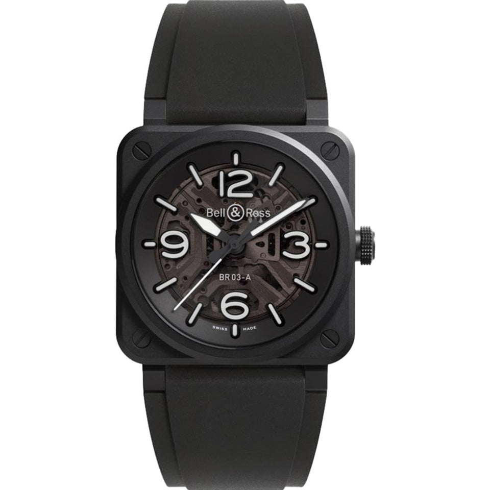 Bell & Ross Men's BR 03 SKELETON BLACK CERAMIC Automatic Watch