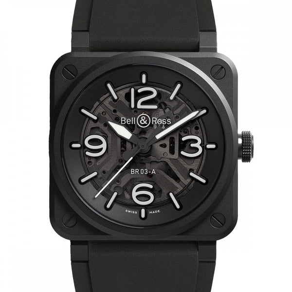 Bell & Ross Men's BR 03 SKELETON BLACK CERAMIC Automatic Watch