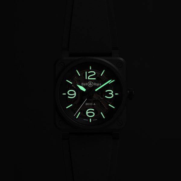 Bell & Ross Men's BR 03 SKELETON BLACK CERAMIC Automatic Watch