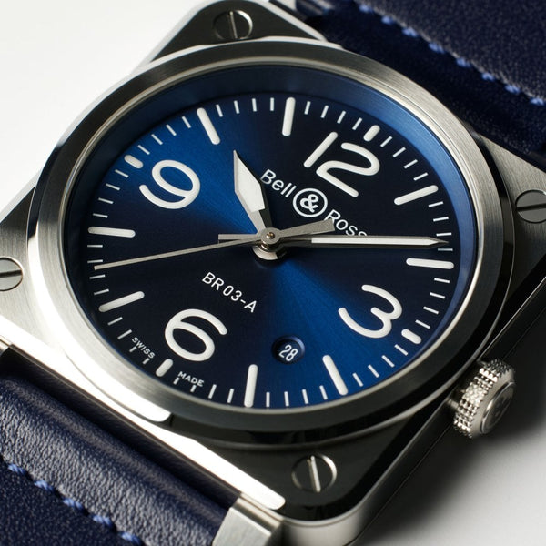 Bell & Ross Men's BR 03A BLUE STEEL Automatic Watch
