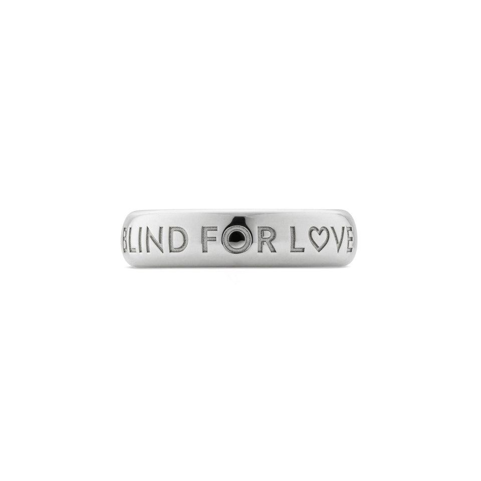 Gucci Blind For Love 5mm Silver Band Ring