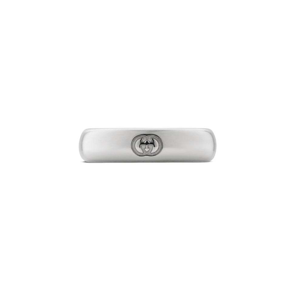Gucci Blind For Love 5mm Silver Band Ring