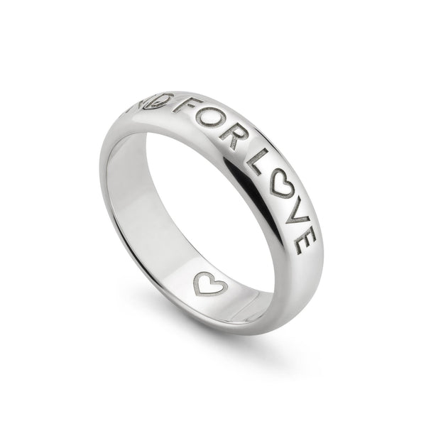 Gucci Blind For Love 5mm Silver Band Ring