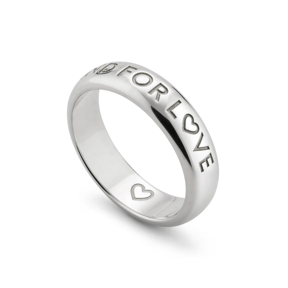 Gucci Blind For Love 5mm Silver Band Ring