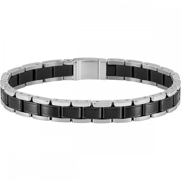 BOSS Gent's Metal Links Black IP Plated Bracelet