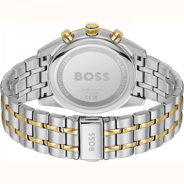 BOSS Gent's Skytraveller 44mm Blue Dial Two Tone Watch