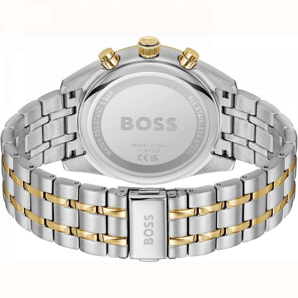 BOSS Gent's Skytraveller 44mm Blue Dial Two Tone Watch