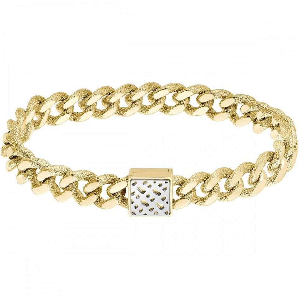 BOSS Ladies Caly Light Gold Plated Linked Bracelet