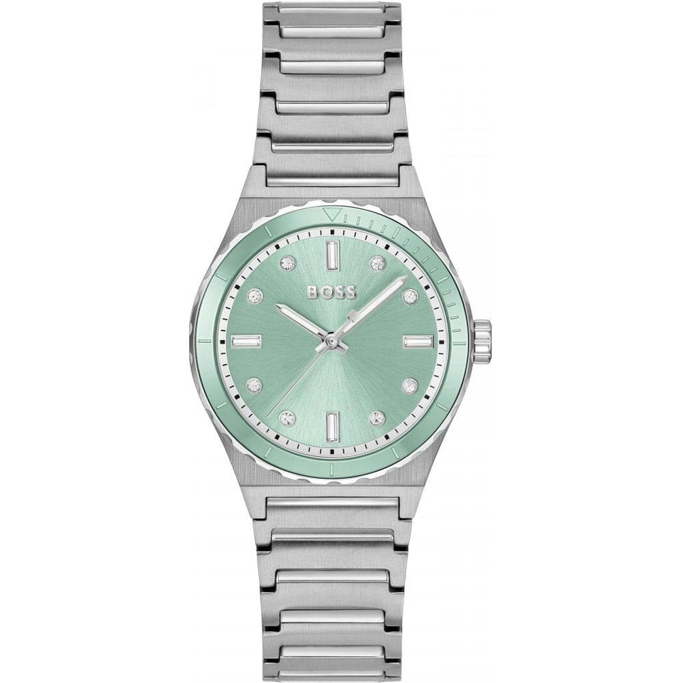 BOSS Ladies CANDOR SPORT 32mm Green Dial Watch