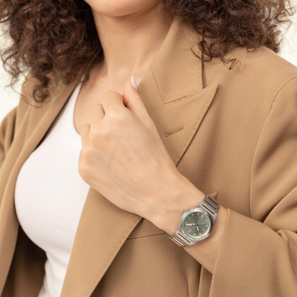 BOSS Ladies CANDOR SPORT 32mm Green Dial Watch