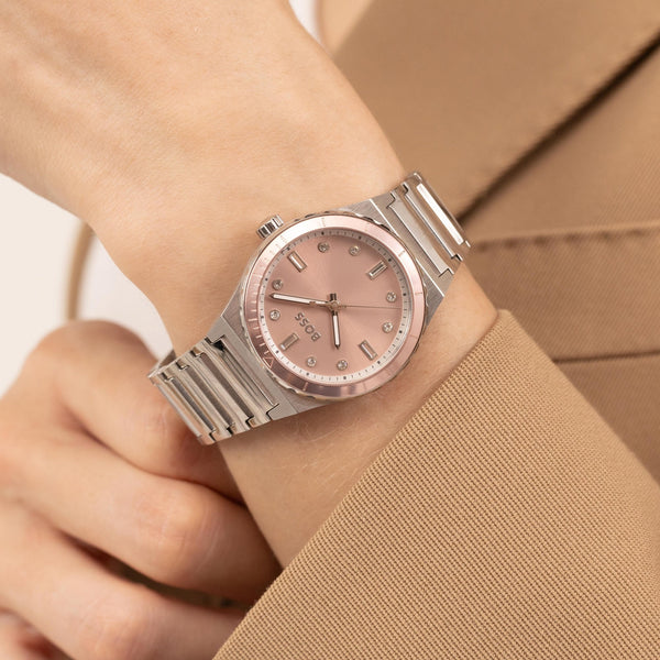 BOSS Ladies CANDOR SPORT 32mm Pink Dial Watch