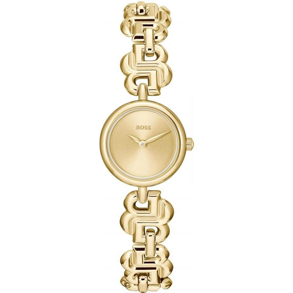 BOSS Ladies DOUBLE B 23mm Gold Tone Bracelet Watch