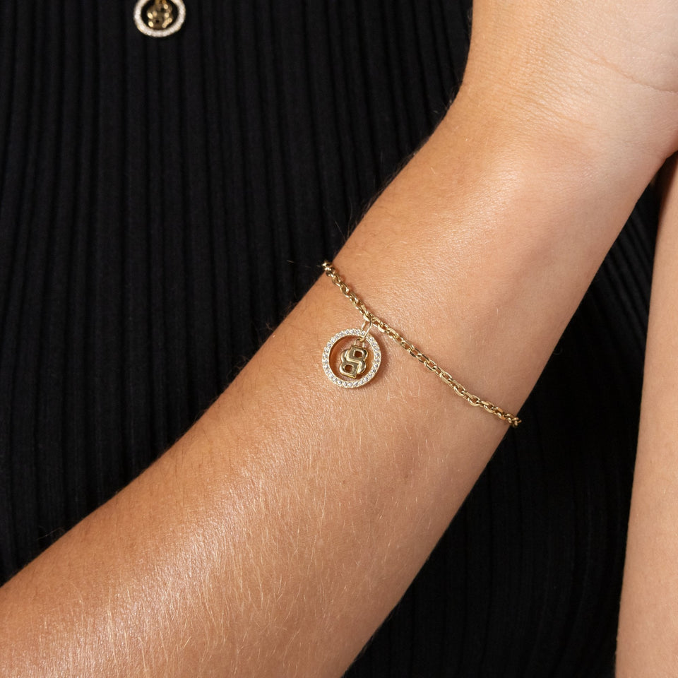 BOSS Ladies Double B Divine Gold Plated Bracelet