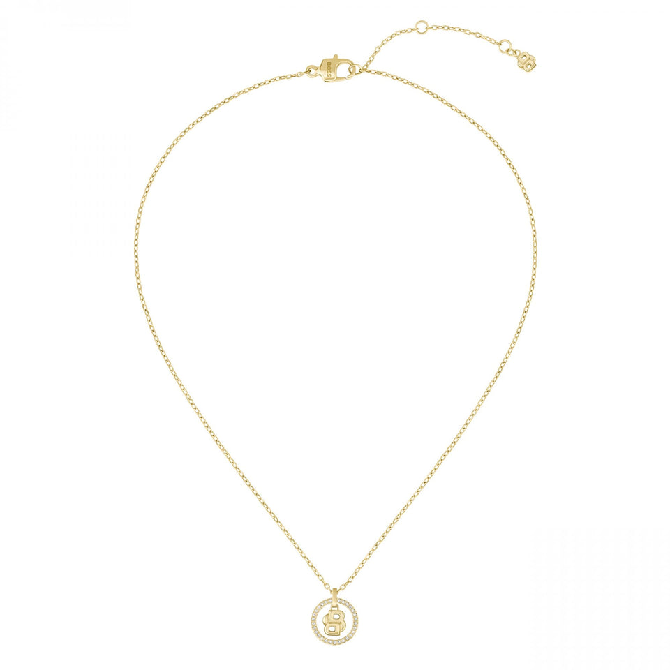 BOSS Ladies Double B Divine Gold Plated Necklace