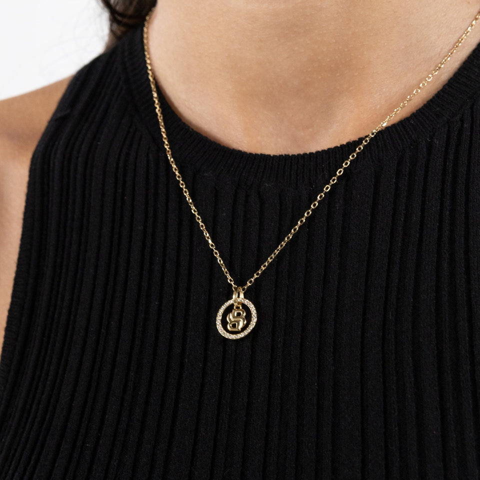 BOSS Ladies Double B Divine Gold Plated Necklace