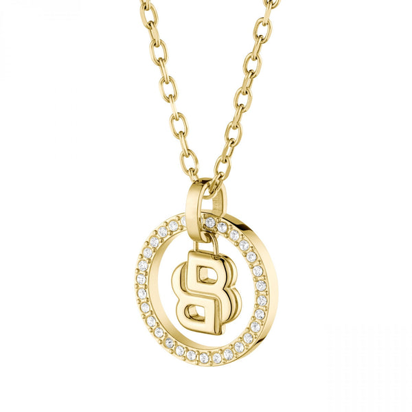 BOSS Ladies Double B Divine Gold Plated Necklace