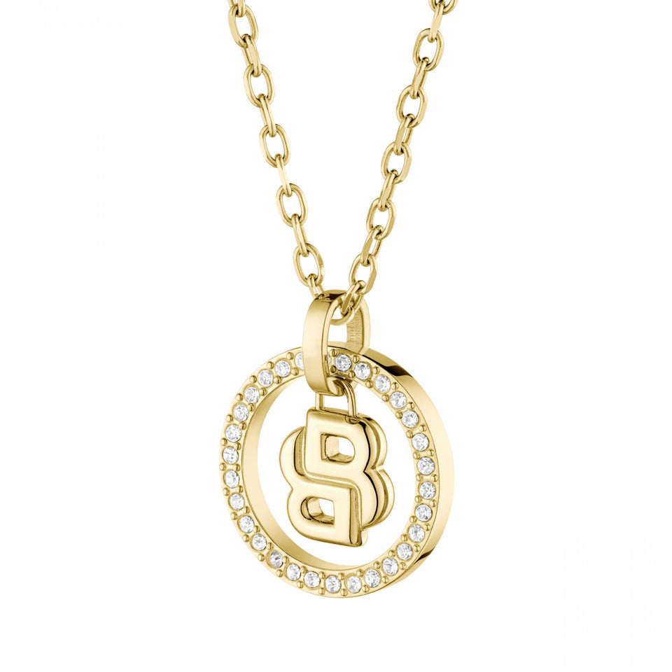 BOSS Ladies Double B Divine Gold Plated Necklace