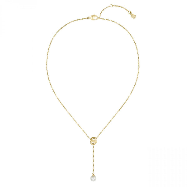 BOSS Ladies Double B Mireille Gold Plated Drop Necklace