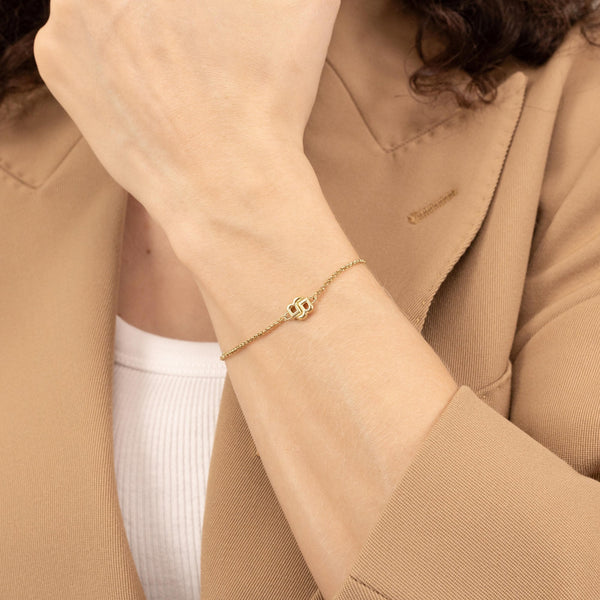 BOSS Ladies Double B Petit Gold Plated Bracelet