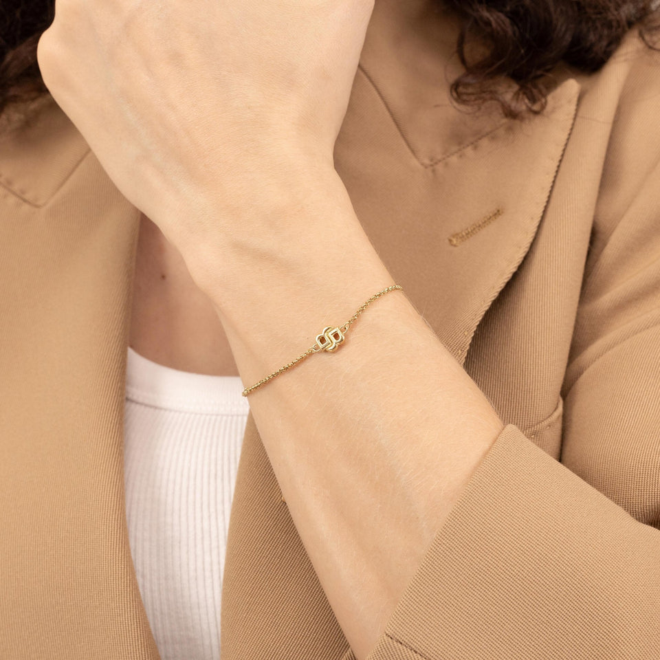 BOSS Ladies Double B Petit Gold Plated Bracelet