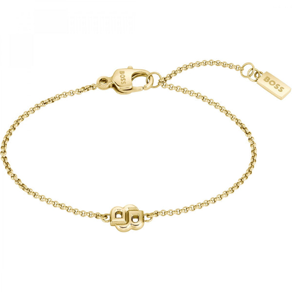 BOSS Ladies Double B Petit Gold Plated Bracelet
