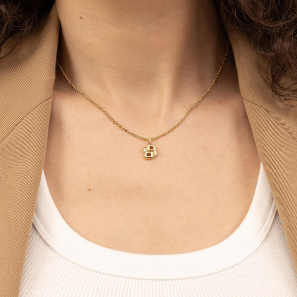 BOSS Ladies Double B Petit Gold Plated Necklace