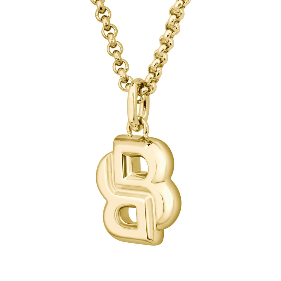 BOSS Ladies Double B Petit Gold Plated Necklace