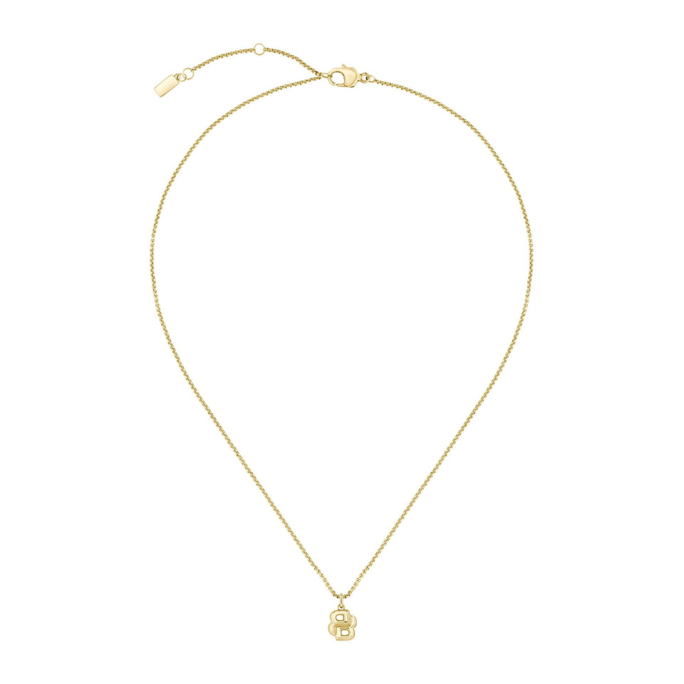BOSS Ladies Double B Petit Gold Plated Necklace