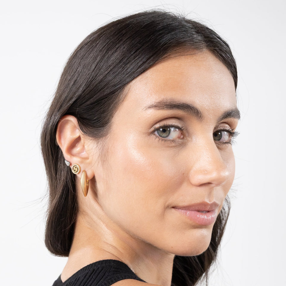 BOSS Ladies Fiora Gold Plated Hoop Earrings