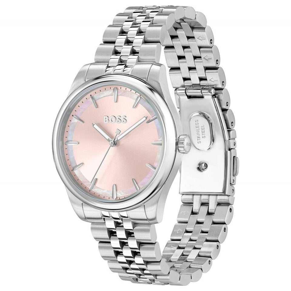 BOSS Ladies GRACEFUL 36mm Pink Dial Bracelet Watch