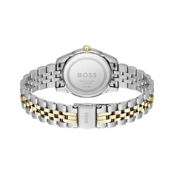 BOSS Ladies GRACEFUL Green Stone Set Dial Two Tone Watch