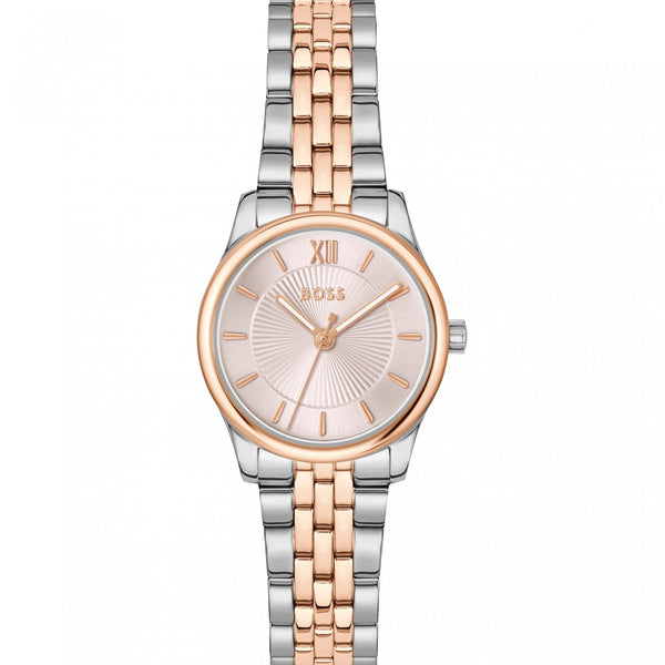 BOSS Ladies Graceful Mina Rose Dial Two Tone Watch