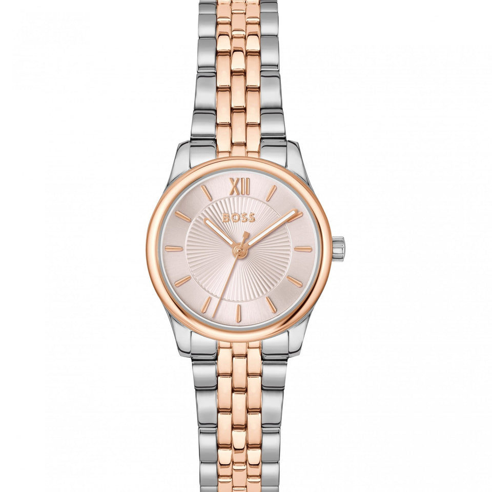 BOSS Ladies Graceful Mina Rose Dial Two Tone Watch