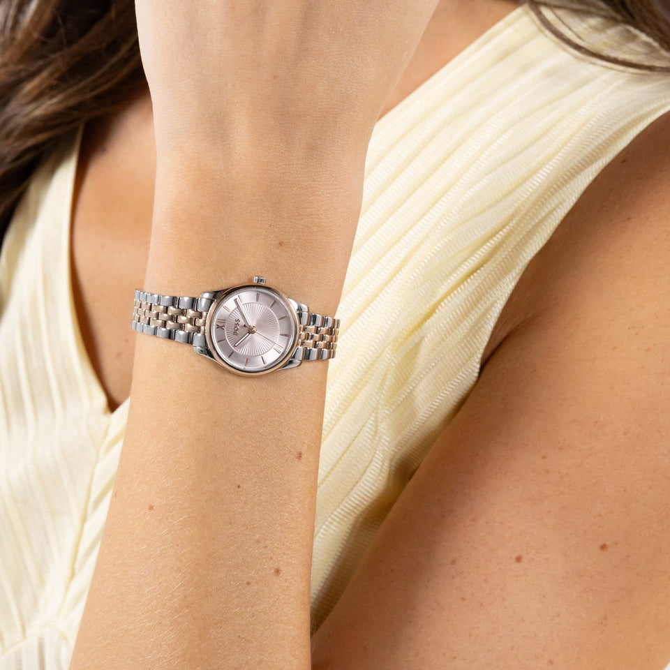 BOSS Ladies Graceful Mina Rose Dial Two Tone Watch
