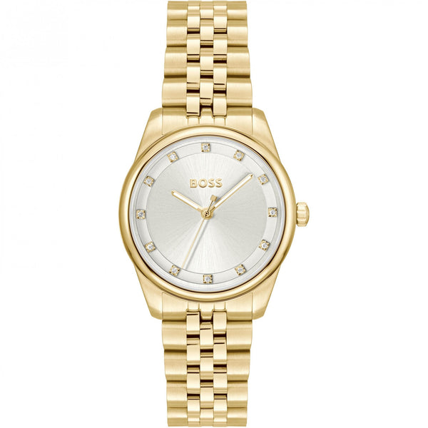 BOSS Ladies GRACEFUL Stone Set Gold Toned Watch